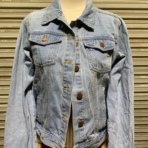 Light blue jean jacket in a size small